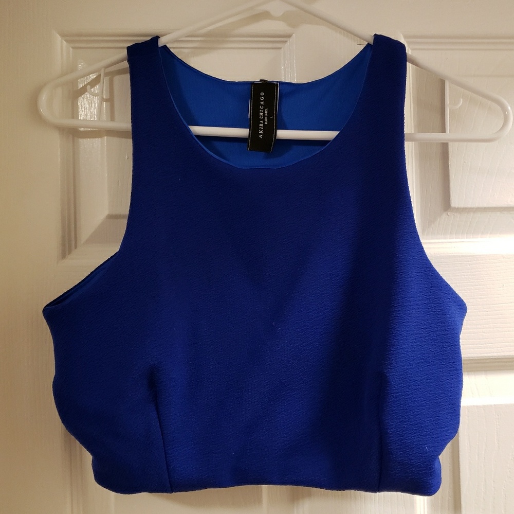 AKIRA Crop Top with Gold Buckle Back